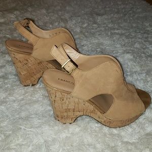 Franco Sarto Gallard Wedge Sandals  Size 9.5 M